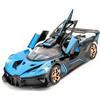 TGRCM-CZ 1/32 Bugatti Bolide Sport Modello Auto, Lega di Zinco Pull Back Giocattolo Auto con Suono e Luce per Bambini Ragazzi Ragazzi Ragazze Regalo (Blu)