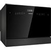 Siemens SK25IB00TE, iQ500, lavastoviglie compatta autoportante 55 cm, 6 coperte, lavaggio veloce con varioSpeed, hygienePlus, sistema di cestello flessibile, programma automatico, intensiveZone, nero