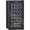 HOMCOM Frigorifero per vino 2 zone 28 bottiglie 74L 5-18℃ Frigorifero per bevande a compressore con luce LED, porta in vetro anti-UV, piccolo frigorifero per vini Frigorifero per bottiglie con touch