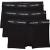 Calvin Klein Pantaloncini Boxer Confezione da 3 Uomo Low Rise Trunks Cotone Elasticizzato, Nero (Black W Black WB), M