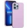 ARSUNOVO Compatibile con iPhone 13 Pro da 6,1 pollici, [antiurto] [antigraffio] custodia protettiva sottile in silicone liquido bumper gomma gel cover per iPhone 13 Pro 6,1 pollici (rosa viola)