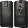 MXFDOKD Custodia da cintura per cellulare in pelle da uomo, Custodia da cintura in pelle, Multifunzione Borsello Uomo Cintura Borsetta Custodia a Marsupio con Clip per Cintura Sport Waist Belt Bag Holster