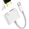 WASRUYI Adattatore USB C HDMI (2 in 1)compatibile per Samsung per iPhone 16 15 Cavo Video DisplayPort Hub TV Ricarica Splitter per Apple MacBook per iPad Pro Convertitore Monitor Multiporta Tipo C Sdoppiatore