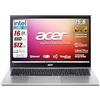 acer, Notebook pc portatile pronto all'uso, IntelCore i5, Iris Xe Graphics, Ram DDR4 16 Gb, SSD 512 Gb, Display 15.6 FullHD led, hdmi, USB 3.2, lan, Win 11 Pro