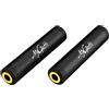 Mygatti Adattatore jack audio 3.5mm stereo(2 pezzi) - Femmina a Femmina, placcato oro, nero opaco, connettore AUX/adattatore femmina per cavo audio