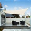 AXT SHADE Vela Ombreggiante Impermeabile Rettangolare 4x6m Tenda a Vela Parasole e Protezione Raggi UV per Esterno Terrazza Giardino-Crema