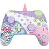Konix Hello Kitty Controller con cavo per Nintendo Switch, Switch 2 e PC - Funzione vibrazione - Cavo da 3 m - Viola e rosa