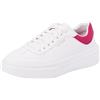 Skechers Cordova Classic Best Behavior, Scarpe da Ginnastica Donna, White Duraleather/Fuschia Trim, 39 EU