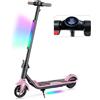 E-RIDES Monopattino Elettrico Bambini, Pieghevole Monopattino Bambino, 6-12 Anni, Velocità Massima 12 km/h, Autonomia 8 km, Display LED, Luci a LED Colorate, Regalo per Bambini e Adolescenti