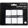 DUNLOP 10298360 Super Tac Tennis Overgrip, White, 3 Pezzi