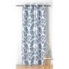 Linder - Tenda in tessuto Upciclato/riciclata - Tessuto e tinto in Francia - Tenda in stile natura - Finitura occhielli colore canna di fucile - Colore blu Matisse - Dimensioni 140 x 240 cm -