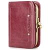 Contacts Portafoglio RFID da donna con chiusura a bacio, portamonete compatto da donna in vera pelle con tasca con cerniera vintage, porta carte di credito, piccola pochette con finestra per documento