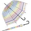 United Colors of Benetton Benetton Dip Dye - Ombrello trasparente automatico, Signature Stripe, 105 cm