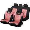 LXURY Auto Set Coprisedili per Opel Vauxhall Karl/Karl Rocks 2015-2023, Tutte Stagioni Protezione per Sedili Coprisedile Universali Traspirante Interno Accessori,C/Pink