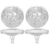 BESPORTBLE Sfera di cristallo decorata con decorazioni per fontana d'acqua Feng-Shui, sfera di cristallo con supporto, decorazione per la casa