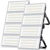 ANNIFUNLY Faretto LED da Esterno 400W 40000LM 2 Pezzi IP67 Impermeabile, Potente Faro LED 6500K Bianco Freddo con Driver, Proiettori per Arena, Stadio, Fattoria