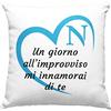 Vulfire Napoli federa per cuscino regalo Tifoso originale Idee Regali per lui e per lei pillow bianco sportivo calcio uomo donna - senza Imbottitura (40_x_40_cm, Bianco)