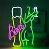 YUEYYNS Beer Insegna al Neon Luce al Neon Birra Insegne Luminose Bar Adatto per Feste al Bar in Camera da Letto con Insegna al Neon Alimentata Tramite USB