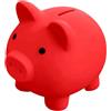 GGTTNRT Salvadanaio Piggy moneta salvadanaio per bambini, per decorazione domestica, regalo di compleanno, Natale, Halloween (rosso)