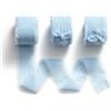 MORSUNBELA 3 Rotoli Nastro Chiffon Regalo Decorazioni Nastro Largo per Natale Compleanno Matrimoni San Valentino Confezioni Regalo 2,5 cm x 6,4 m Azzurro