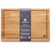 Edeldings Tagliere in legno massello di quercia di alta qualità con scanalatura di succo, grande 30 х 20 cm | tagliere da cucina antibatterico in Europa | tagliere da portata in legno
