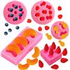ODOOKON 5 pezzi Frutta decorativo stampi in silicone, mini ananas fragola arancia mirtillo gelso Stampi, cioccolato fondente argilla Sugar Craft sapone decorazione stampi torta di cottura DIY Tool