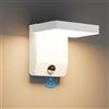 K-Bright LED applique esterno con Sensore di Movimento, Lampada da Parete Esterno 20W 1540lm Bianco caldo 3000K IP65 bianco(rettangolo)