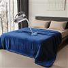 Bedding Aid Coperta impermeabile per letto king size, in flanella, impermeabile, reversibile, blu scuro e verde, impermeabile, double-face (229 x 274 cm, blu scuro/verde)