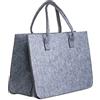 Brandsseller Borsa in feltro, borsa per la spesa, borsa per legna da ardere, cestino portaoggetti, circa 50 x 34 x 27 cm