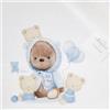 Ciliegina Set 3 Lenzuola Culla 100% Cotone Completo + sotto con elastici Federa Bambino Bambina idea regalo (Cielo2)