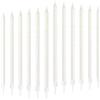 mciskin Candele di compleanno in oro bianco per torta, 12 candele bianche per feste di compleanno, candele lunghe color oro brillante, candele alte per feste, baby shower, anniversario di matrimonio
