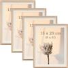 YoHyien 4 Pezzi Cornici Foto, Cornice Portafoto da Tavola, Decorative Cornice per Foto da Muro, Photo Frame for Wall (Effetto Legno, 15 x 20 cm)