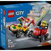 Lego City Great Vehicles 60458 Pack veicoli da corsa: pizzaiolo contro pompiere