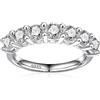 Yaresul Anello di fidanzamento da donna in argento sterling 925 con moissanite taglio rotondo da 1,2 carati, con diamante solitario da 0,21 carati, sottile VVS1 D, colore regalo per moglie,