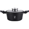 Stone&Stone Pentola 24cm professionale estremamente antiaderente con tecnologia tedesca fondo in acciaio casseruola cuoci pasta pentole anche per gas/forno e induzione sana priva di pfoa