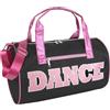 MADISON & DAKOTA Borsone da ballo per ballerine, ragazze, adolescenti e atleti studenteschi, divertente borsone per allenamento di danza per ragazze e ragazzi, nero/rosa, Borse Bagagli Cilindriche Softside