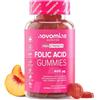Novomins Caramelle Gommose con Acido Folico - Acido Folico 400 mcg - Integratori per il Primo Trimestre - Vegan e Senza Glutine - per 3 Mesi - Vitamina B9 - Vitamine Donna - Folic Acid - Novomins