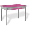 ASTIMESA Alas Cristal Tavolo da Cucina, Metallo, Fucsia, 90 x 50 cm