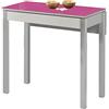 ASTIMESA ala caduta tavolo da cucina, metallo, Fucsia, 90 x 50 cm