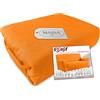Tex family COPRIDIVANO Universale elasticizzato ROMA antimacchia ARANCIO - 1 POSTO da cm. 80 a 110