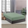 IlGruppone Lenzuolo Sotto No Stiro Con Angoli Elasticizzati Tinta Unita Effetto Raso Fino 27 Cm Lenzuola Microfibra Anallrgica Letto Coprimaterasso - Verde - Singolo