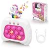 m Mu Giocattolo Pop It elettronico Fidget ricaricabile, 4 modalità, 120 livelli, in Silicone Rosa. Console di Gioco a Decompressione Pop It Elettronico. per Bambini e Adulti.
