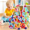 OSDUE Costruzioni Magnetiche per Bambini, 72 Pezzi Puzzle Blocchi Magnetici Giocattoli, 3D Bastoncini magnetici, per Bambini che Giocano Gioco Impilabile con Mattoni e Bastoncini Magnetici