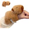 EnixwH Braccialetto Capybara Peluche, Marrone Scuro, 19×10×7cm, Animale, Unisex, Adulti e Bambini
