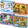 QUOKKA Puzzle Bambini 4 5 6 Anni - 4x60 Pezzi Puzzle Animali 3 4 Anni - Giocattoli Verticali Colorati con Uccelli Animali Polari e della Foresta - Giochi Educativi Regalo per Bambini e Bambine 6 7 8