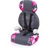 Bayer Design- Deluxe, Cinghia, Accessorio per Bambole, seggiolino Auto, Colore Grigio, Rosa con Motivo a Stelle, 67573AA