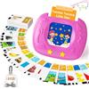 HOMESTEC Giocattoli di apprendimento del linguaggio per bambini piccoli, carte flash realistiche migliorate, parole visive con suoni, accento francese, kit educativo Montessori per bambini in età