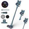 HAIMEEC Aspirapolvere Senza Fili Antiacaro, 400W/33KPA Max 50 Mins, Filtro HEPA, Potente Lavapavimenti con Touchscreen Intelligente Cordless Vacuum Cleaner
