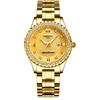 NIBOSI Orologio da polso da donna analogico al quarzo quadrante in oro rosa lussuoso orologio impermeabile diamante orologio da polso in acciaio inox per donna data automatica