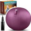 Walenci Sedia a palloncino Lavoro e relax Palla da Seduta ufficio ergonomica, Comfort Teletravail e Gaming, Ideale per ufficio sit-stand Ø75cm, Rivestimento in tessuto Premium (Viola, 75 cm)